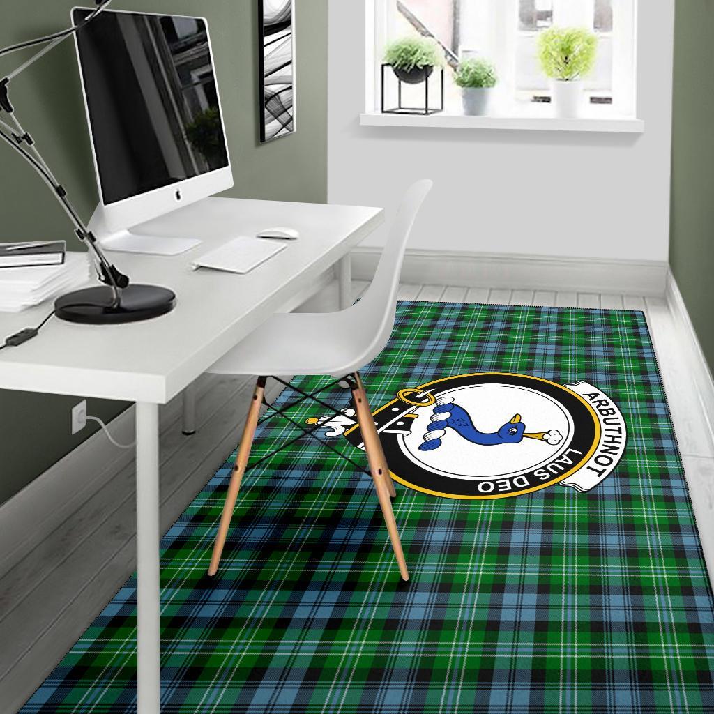 Arbuthnot Tartan Crest Area Rug