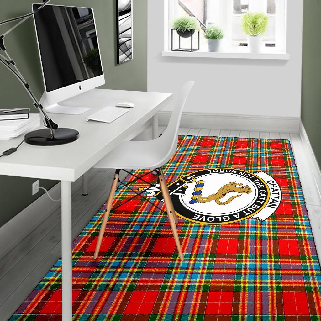 Chattan Tartan Crest Area Rug