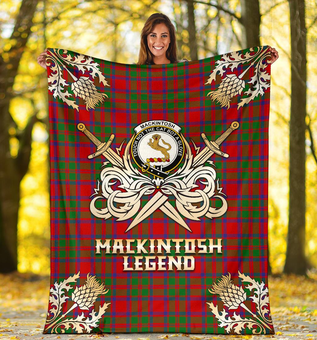 MacKintosh Modern Tartan Gold Courage Symbol Blanket - SP