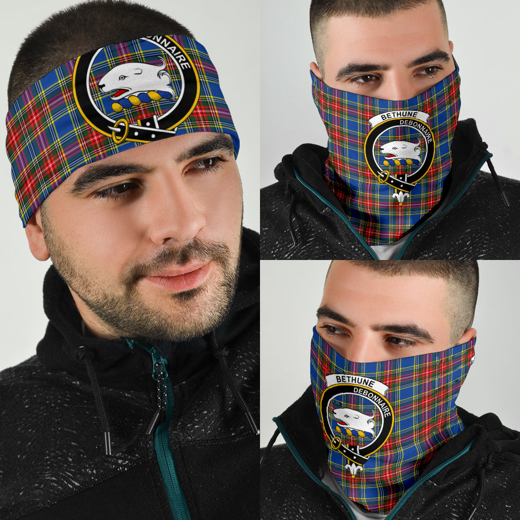 Bethune Modern Tartan Crest Bandana - Neck Gaiter