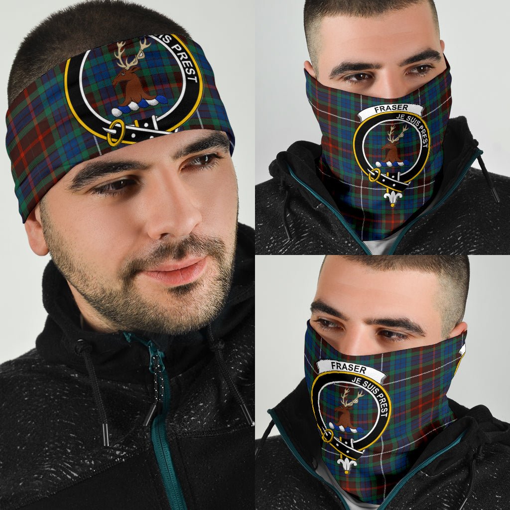 Fraser Hunting Ancient Tartan Crest Bandana - Neck Gaiter