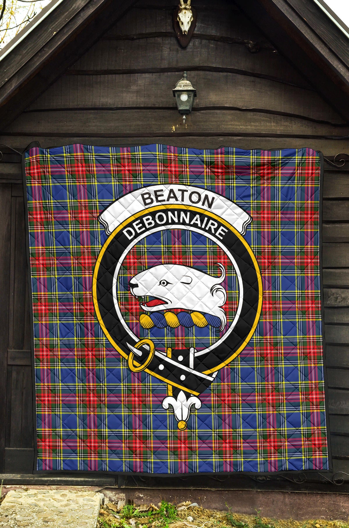 Beaton Family Tartan Crest Quilt - SP