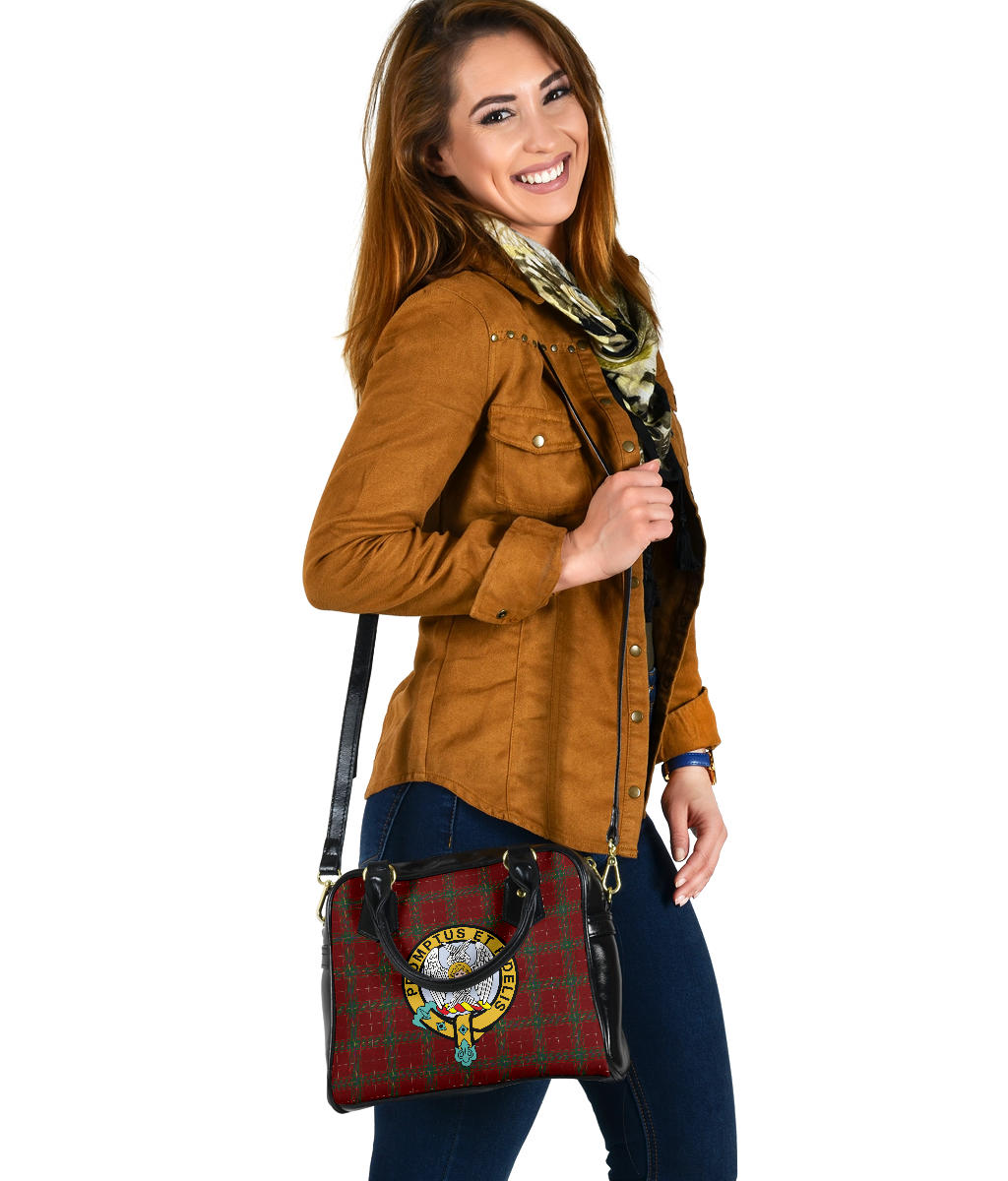 Carruthers Family Tartan Official Crest Shoulder Handbags