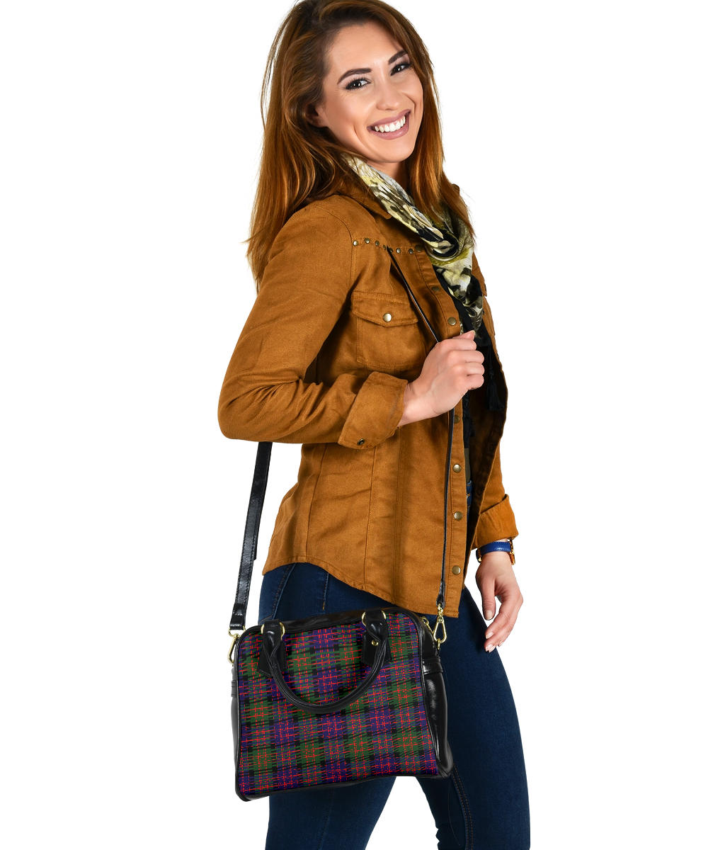 Macdonald Family Modern Tartan Crest Shoulder Handbags - SP