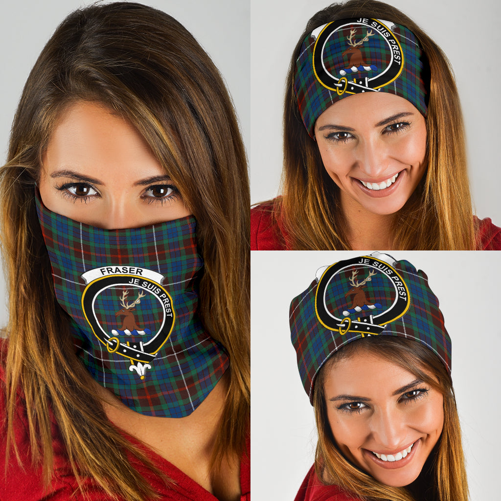 Fraser Hunting Ancient Tartan Crest Bandana - Neck Gaiter