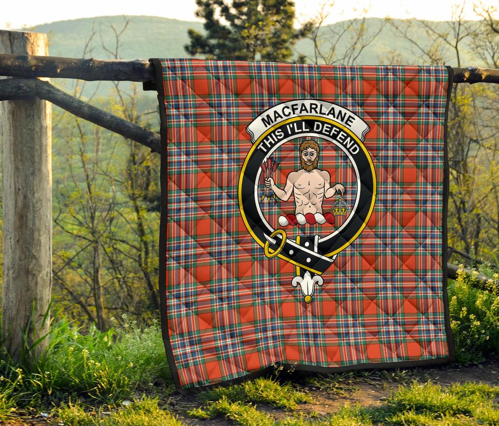 MacFarlane Tartan Crest Quilt