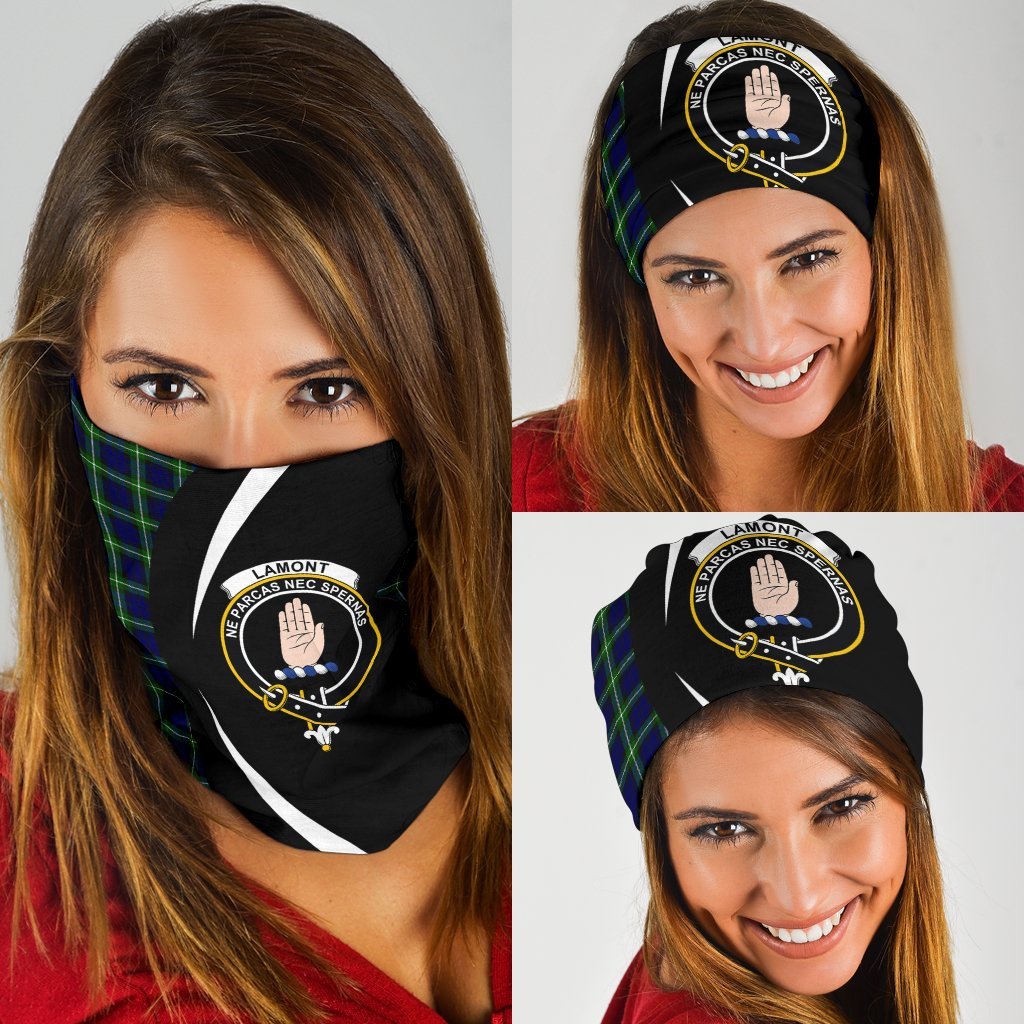 Lamont Modern Tartan Crest Neck Gaiter - Bandana