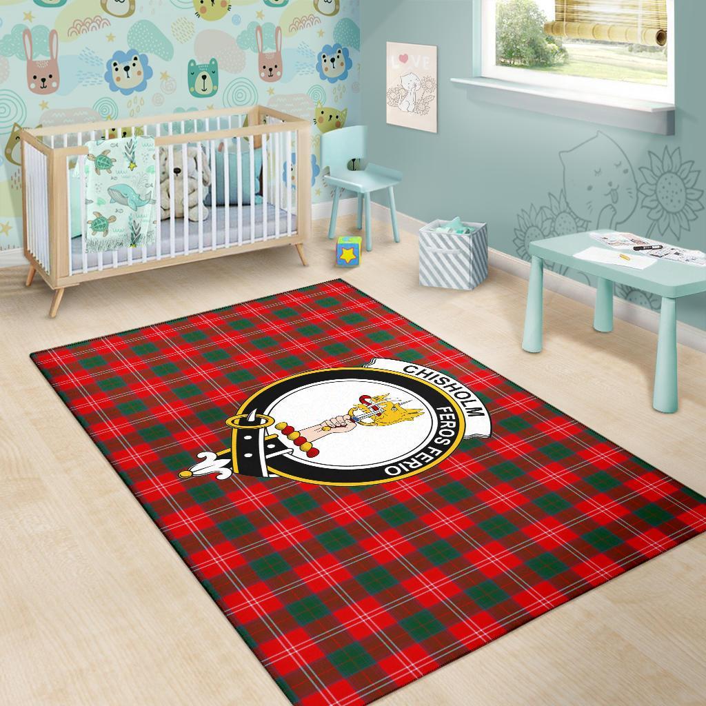 Chisholm Tartan Crest Area Rug