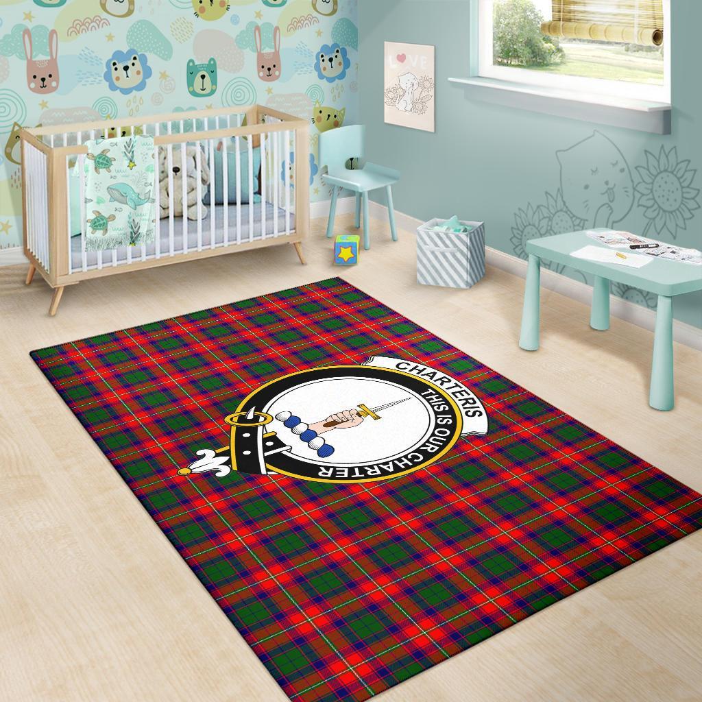 Charteris (Earl Of Wemyss) Tartan Crest Area Rug