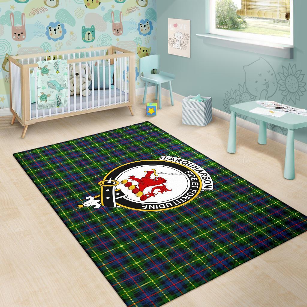 Farquharson Tartan Crest Area Rug