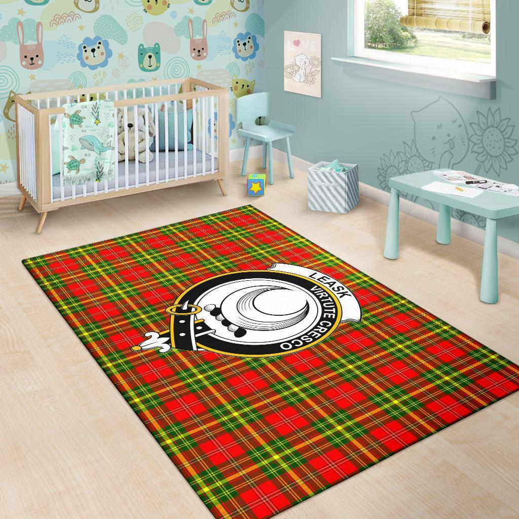 Leask Tartan Crest Area Rug