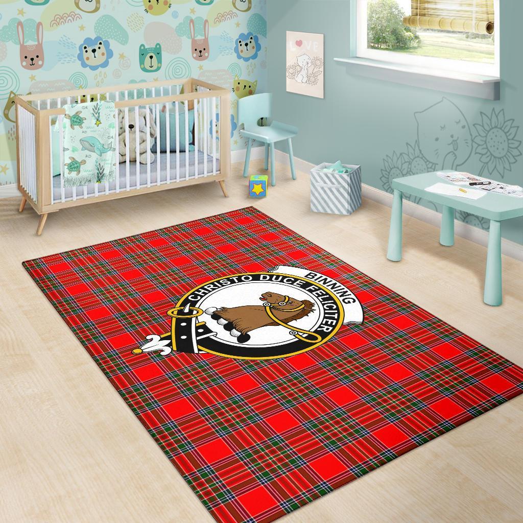 Binning (Of Wallifoord) Tartan Crest Area Rug