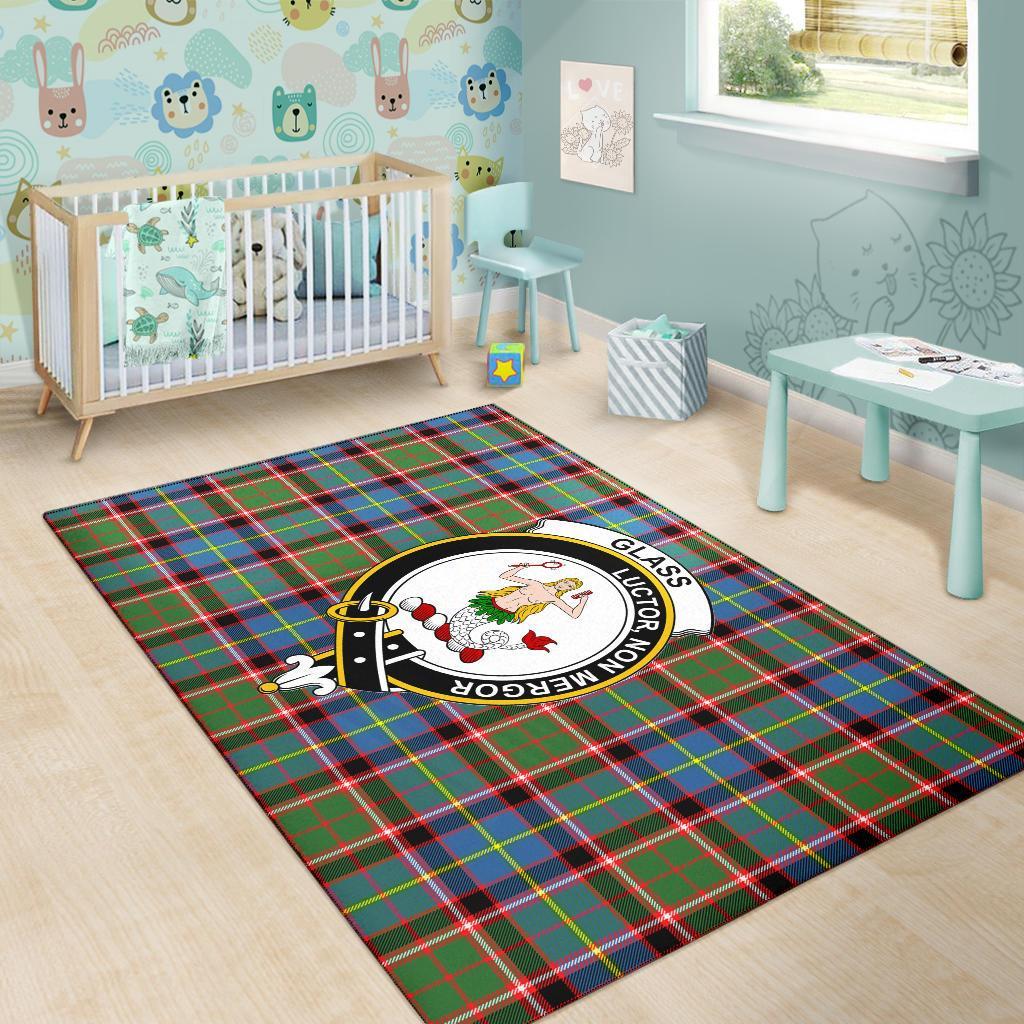 Glass Tartan Crest Area Rug