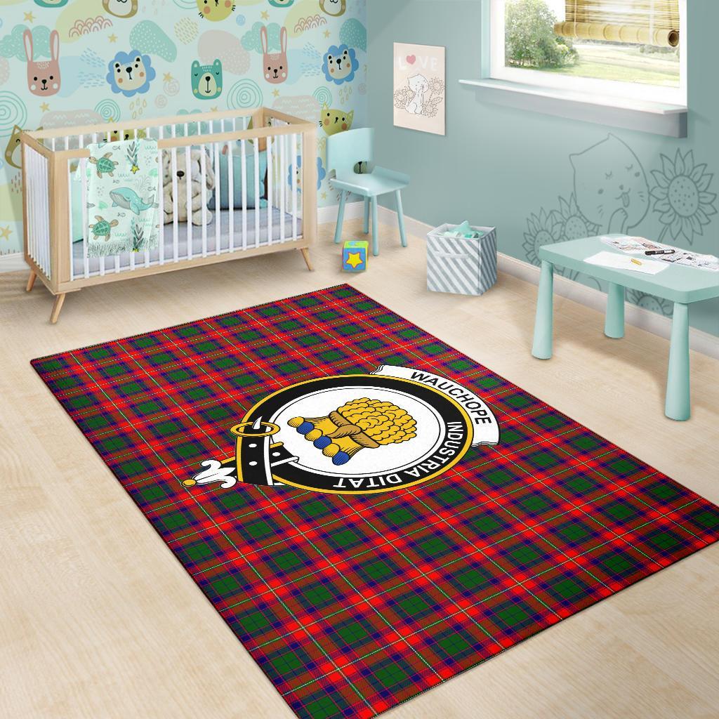 Wauchope (Or Waugh) Tartan Crest Area Rug