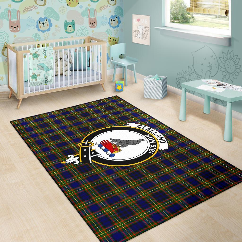 Clelland Tartan Crest Area Rug