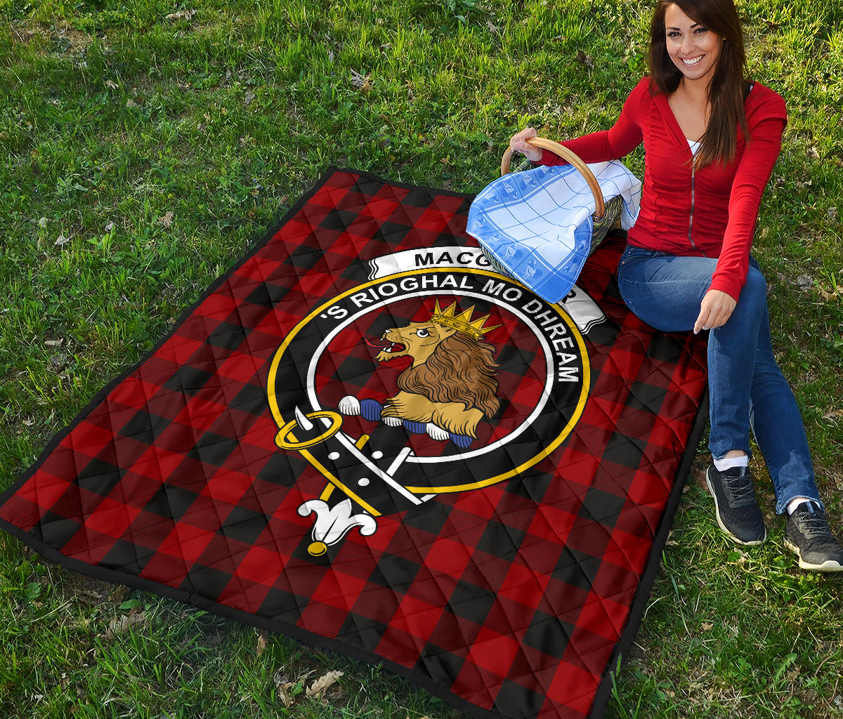 Rob Roy Macgregor Tartan Crest Quilt - SP