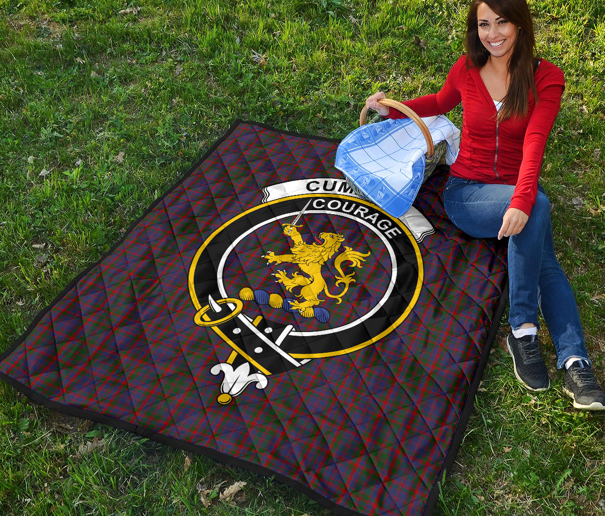 Cumming Tartan Crest Quilt - SP