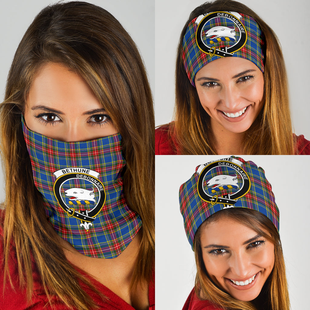 Bethune Modern Tartan Crest Bandana - Neck Gaiter