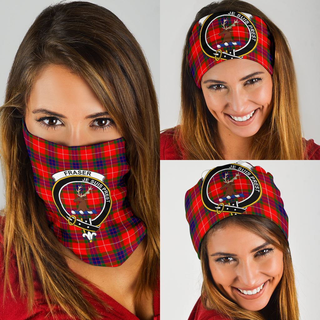 Fraser Modern Tartan Crest Bandana - Neck Gaiter