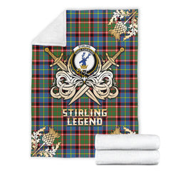 Stirling Bannockburn Tartan Gold Courage Symbol Blanket - SP