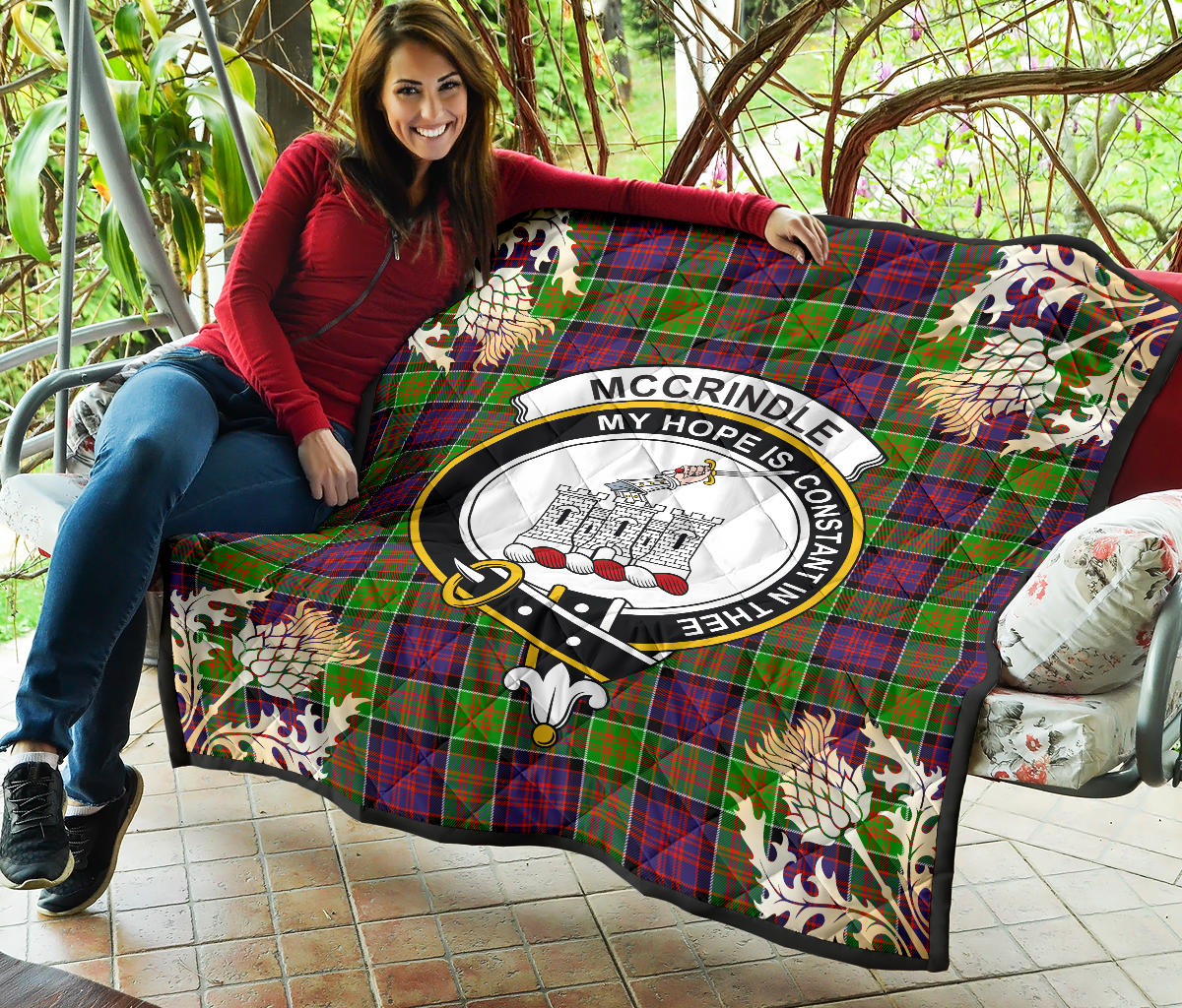 McCrindle Tartan Crest Premium Quilt - Gold Thistle Style SP