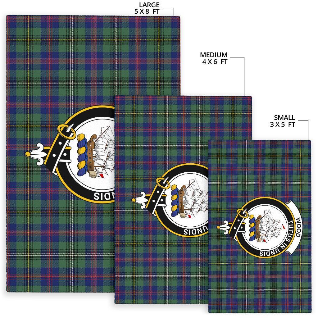 Wood Tartan Crest Area Rug