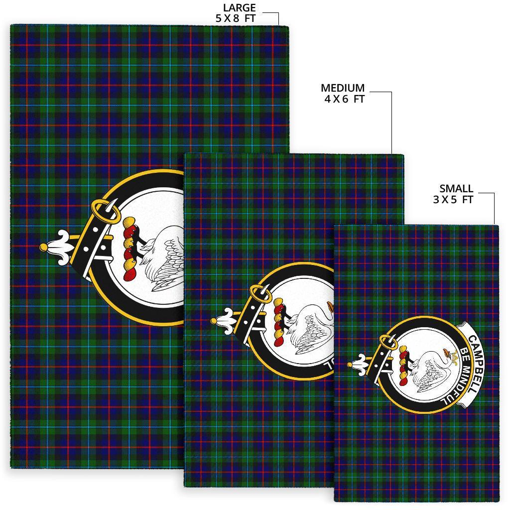 Campbell Of Cawdor Tartan Crest Area Rug