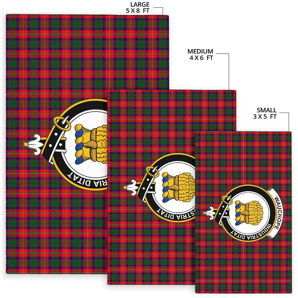 Wauchope (Or Waugh) Tartan Crest Area Rug