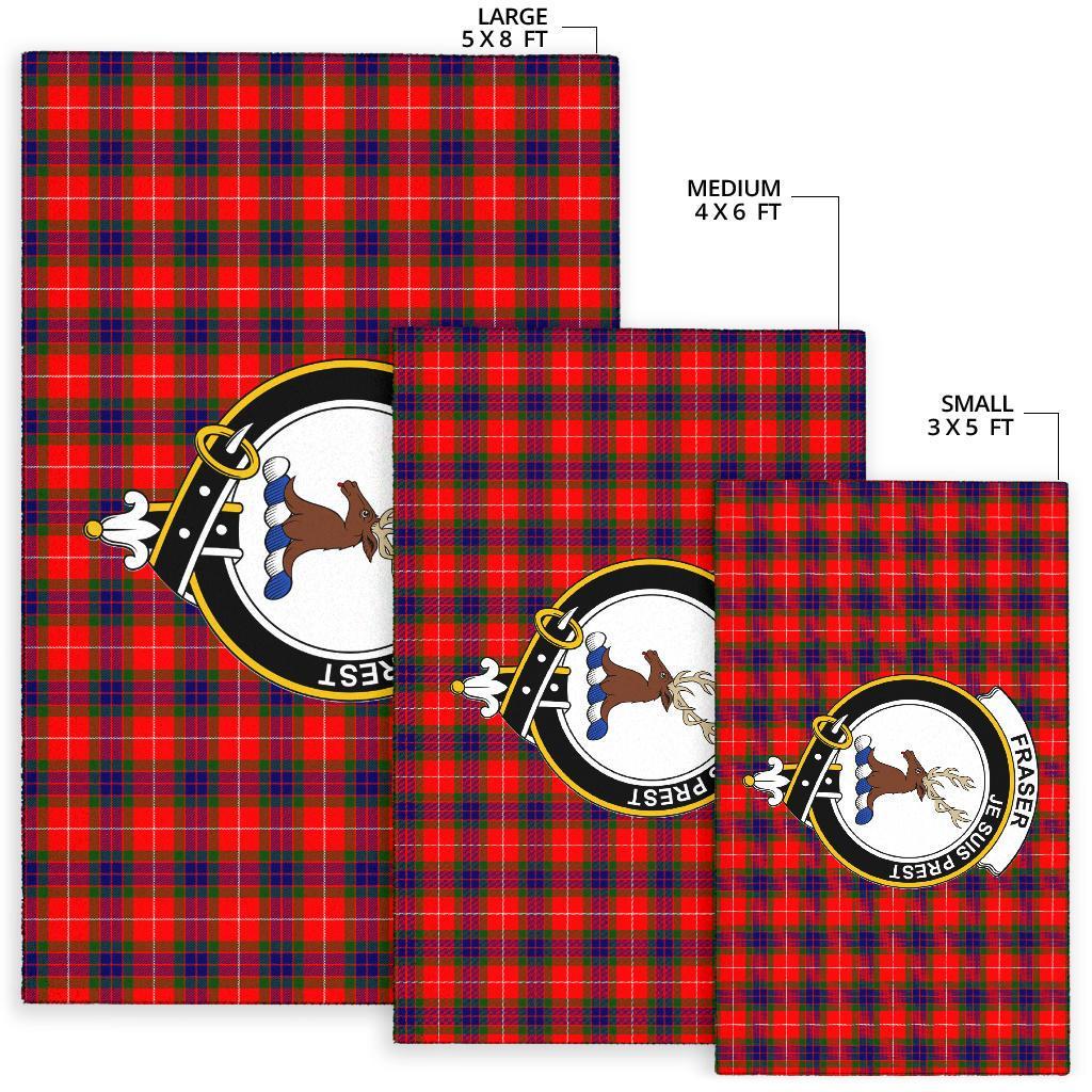 Fraser (Of Lovat) Tartan Crest Area Rug