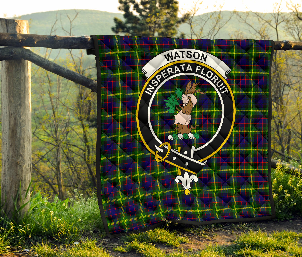 Watson Modern Tartan Crest Quilt - SP