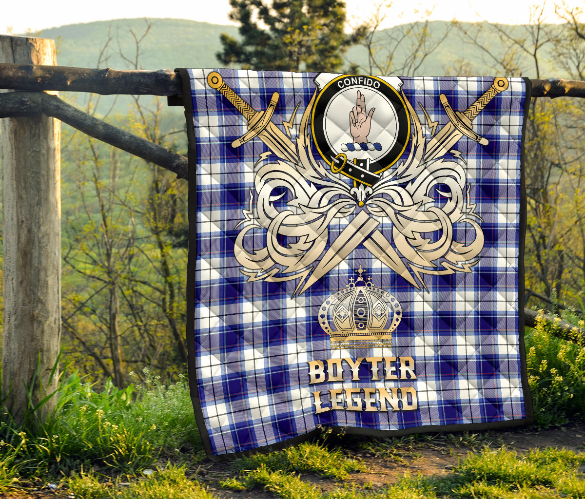 Boyter Tartan Crest Legend Gold Royal Premium Quilt SP