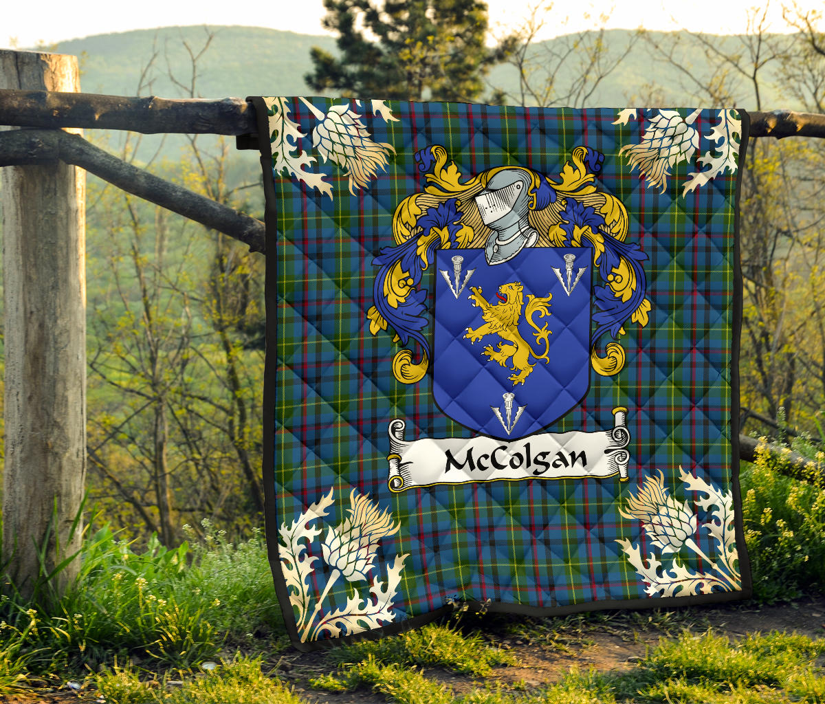 McColgan Tartan Crest Quilt -