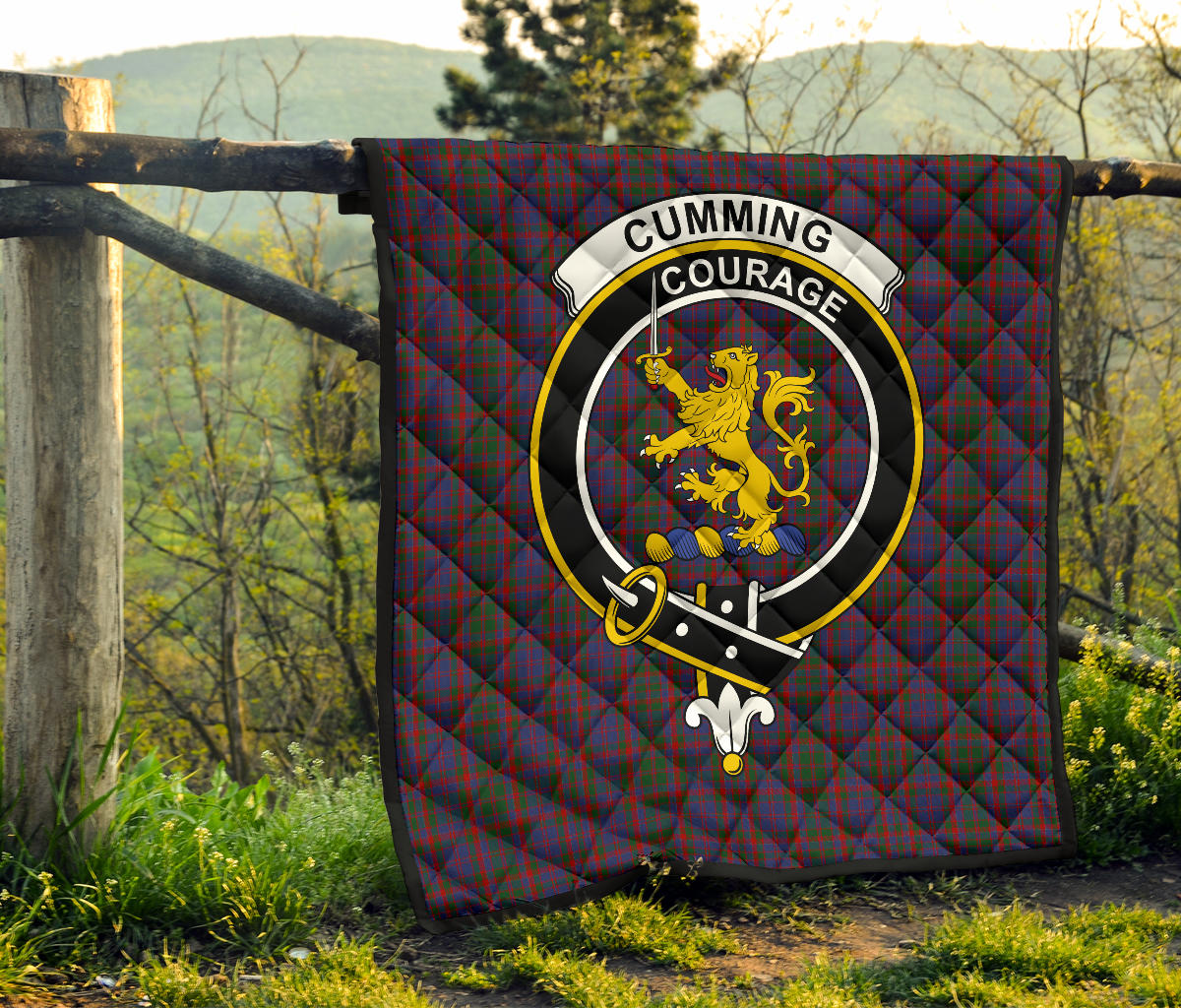 Cumming Tartan Crest Quilt - SP