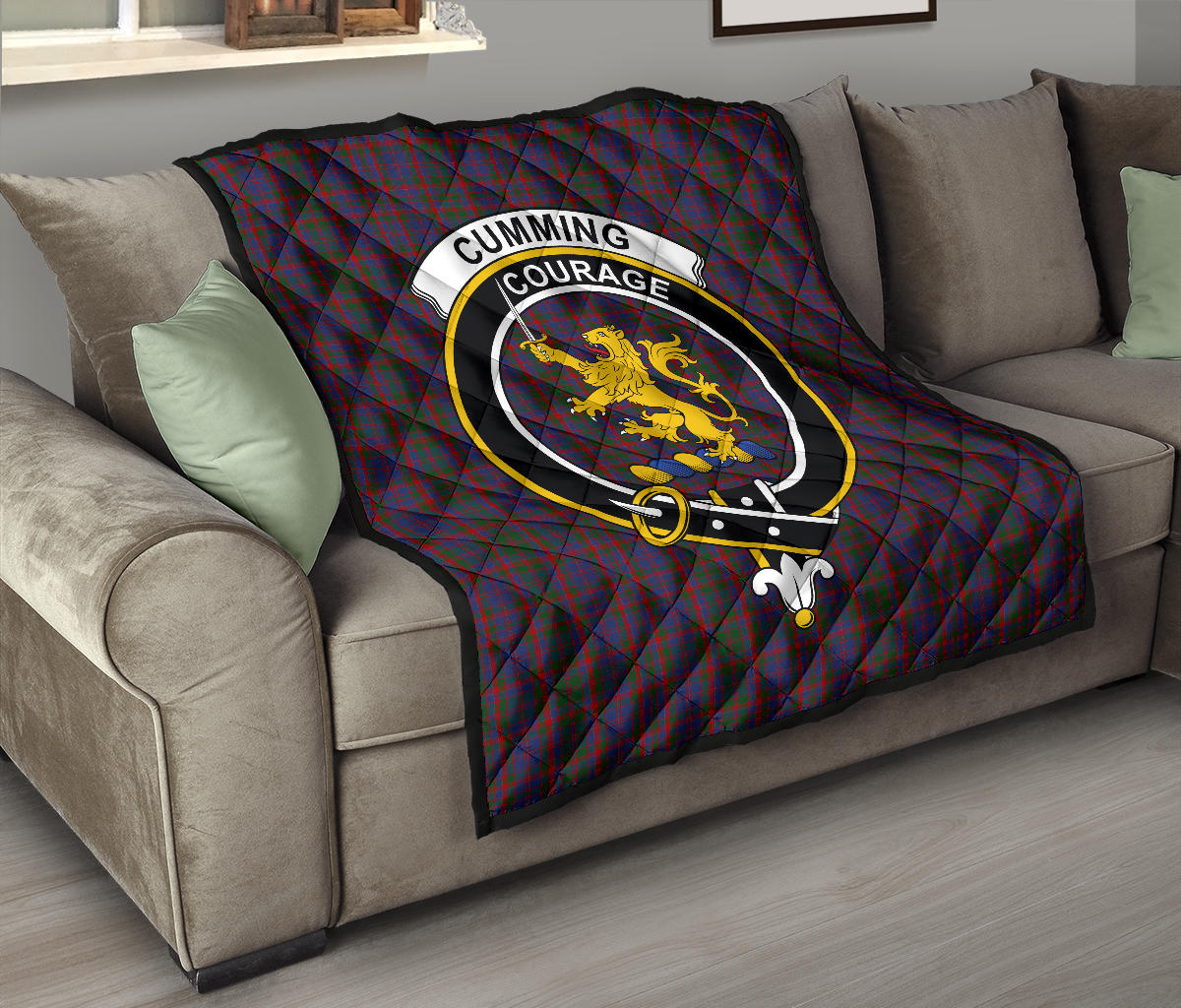 Cumming Tartan Crest Quilt - SP