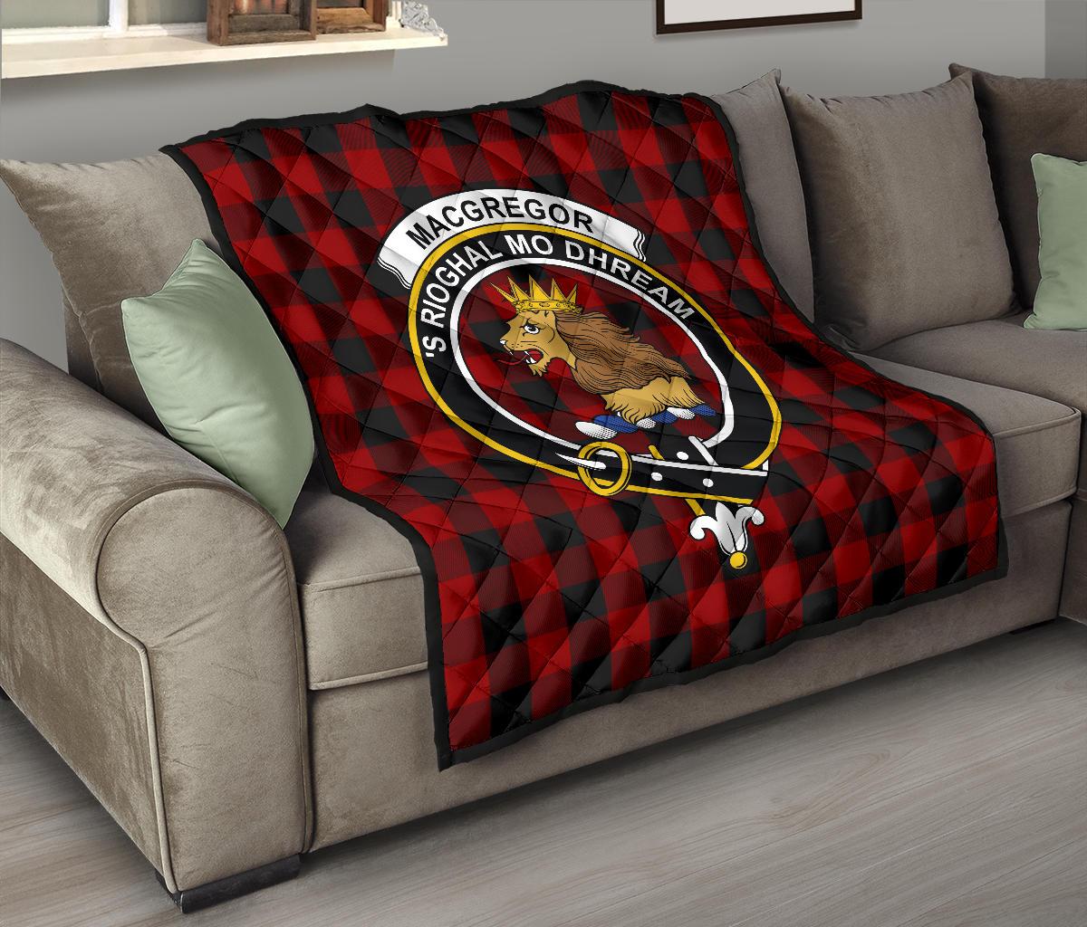 Rob Roy Macgregor Tartan Crest Quilt - SP