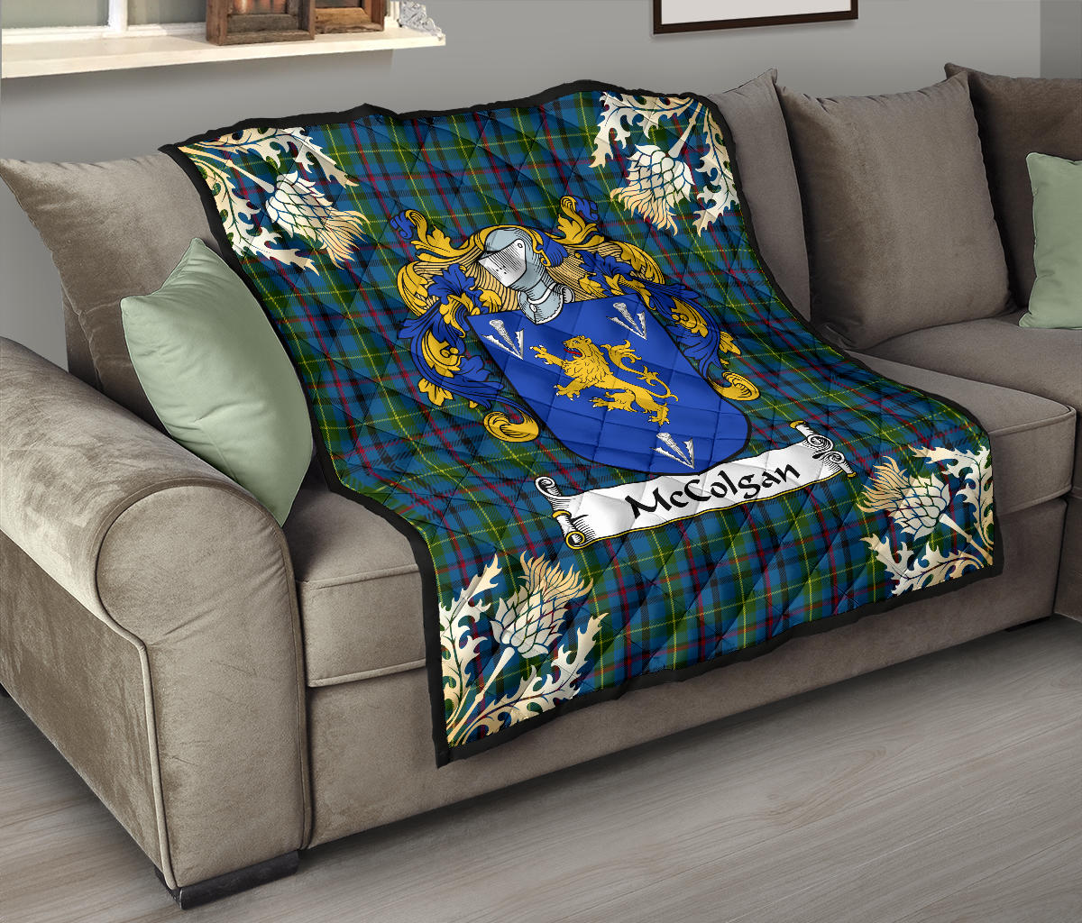 McColgan Tartan Crest Quilt -