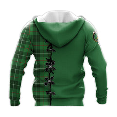 Galloway Tartan Hoodie - Lion Rampant And Celtic Thistle Style