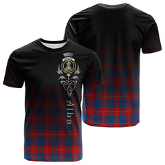 Galloway Red Tartan Crest T-shirt - Alba Celtic Style