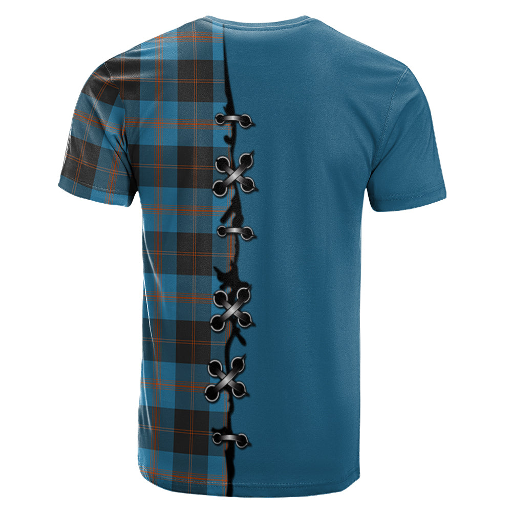 Garden Tartan T-shirt - Lion Rampant And Celtic Thistle Style