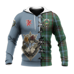 Gayre Tartan Hoodie - Lion Rampant And Celtic Thistle Style