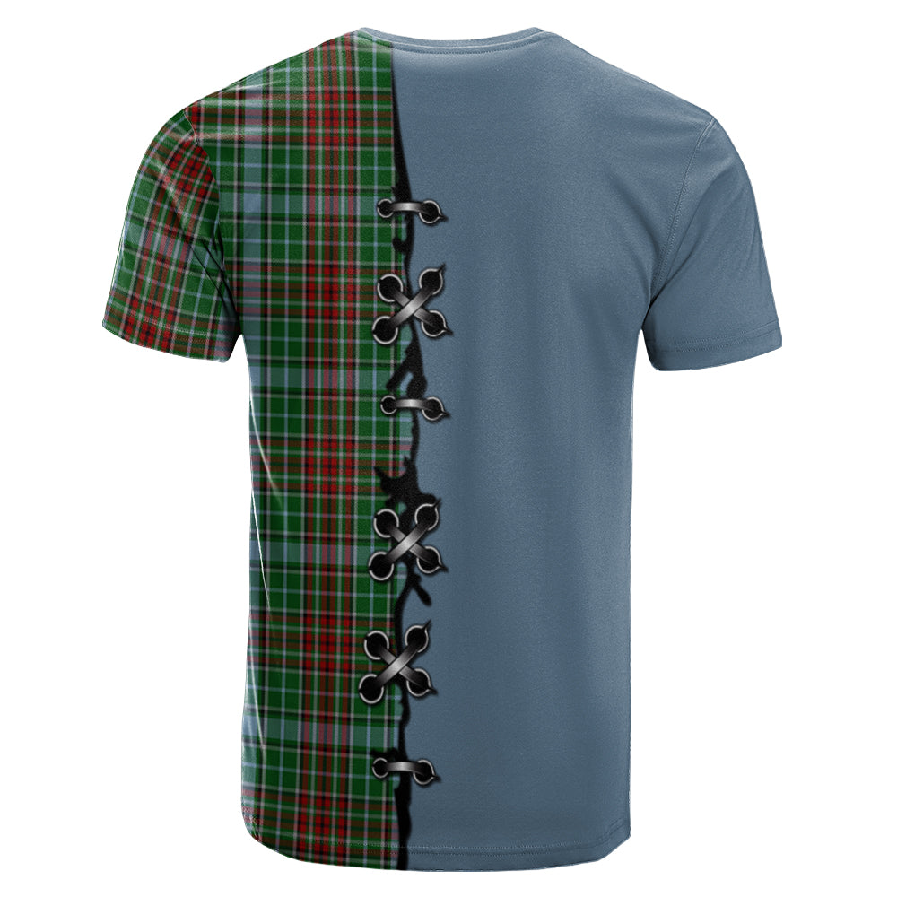 Gayre Tartan T-shirt - Lion Rampant And Celtic Thistle Style