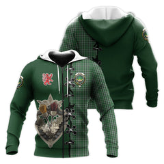 Gayre Dress Tartan Hoodie - Lion Rampant And Celtic Thistle Style