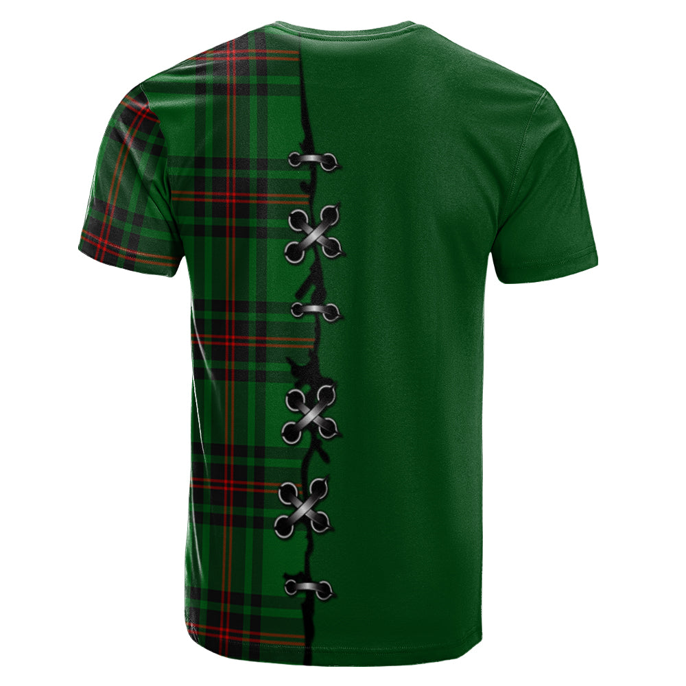 Ged Tartan T-shirt - Lion Rampant And Celtic Thistle Style