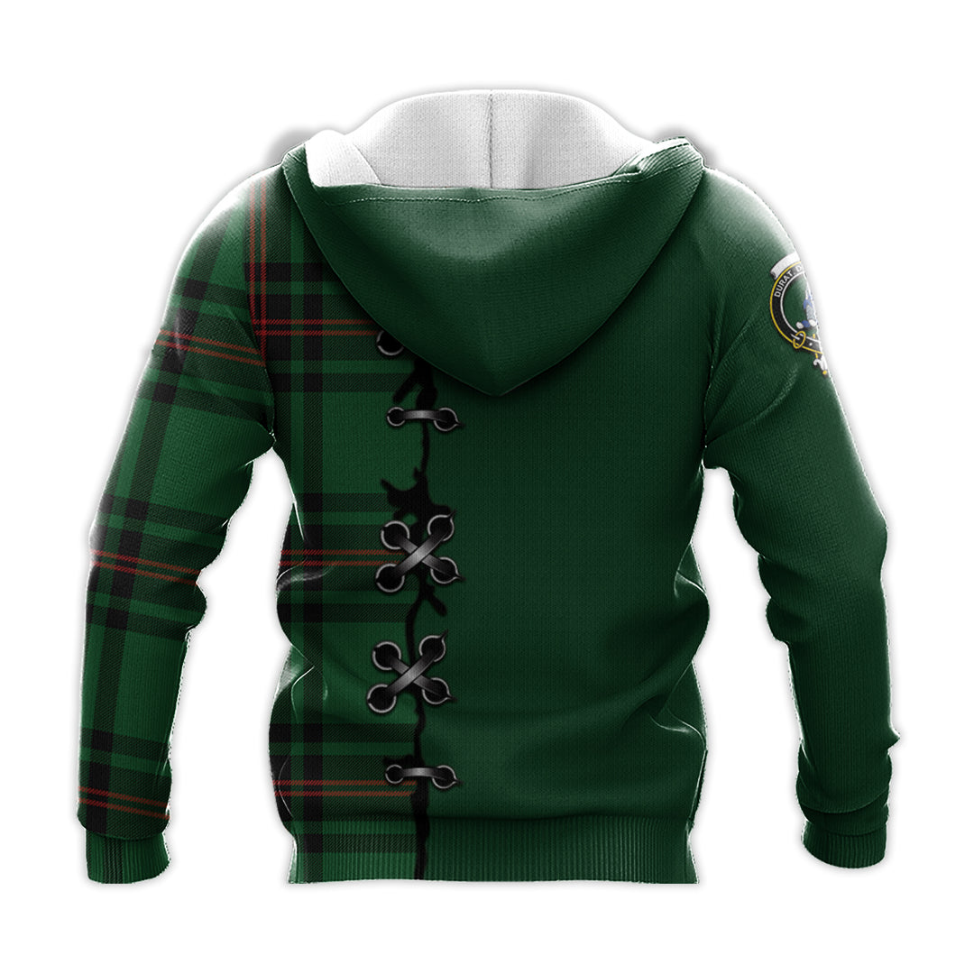 Ged Tartan Hoodie - Lion Rampant And Celtic Thistle Style