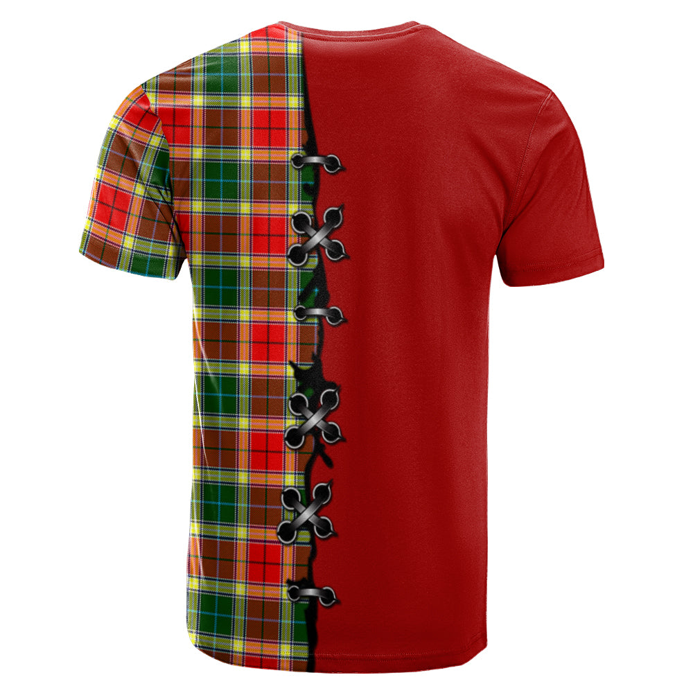 Gibsone (Gibson - Gibbs) Tartan T-shirt - Lion Rampant And Celtic Thistle Style