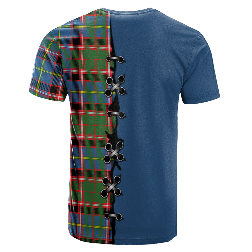 Glass Tartan T-shirt - Lion Rampant And Celtic Thistle Style