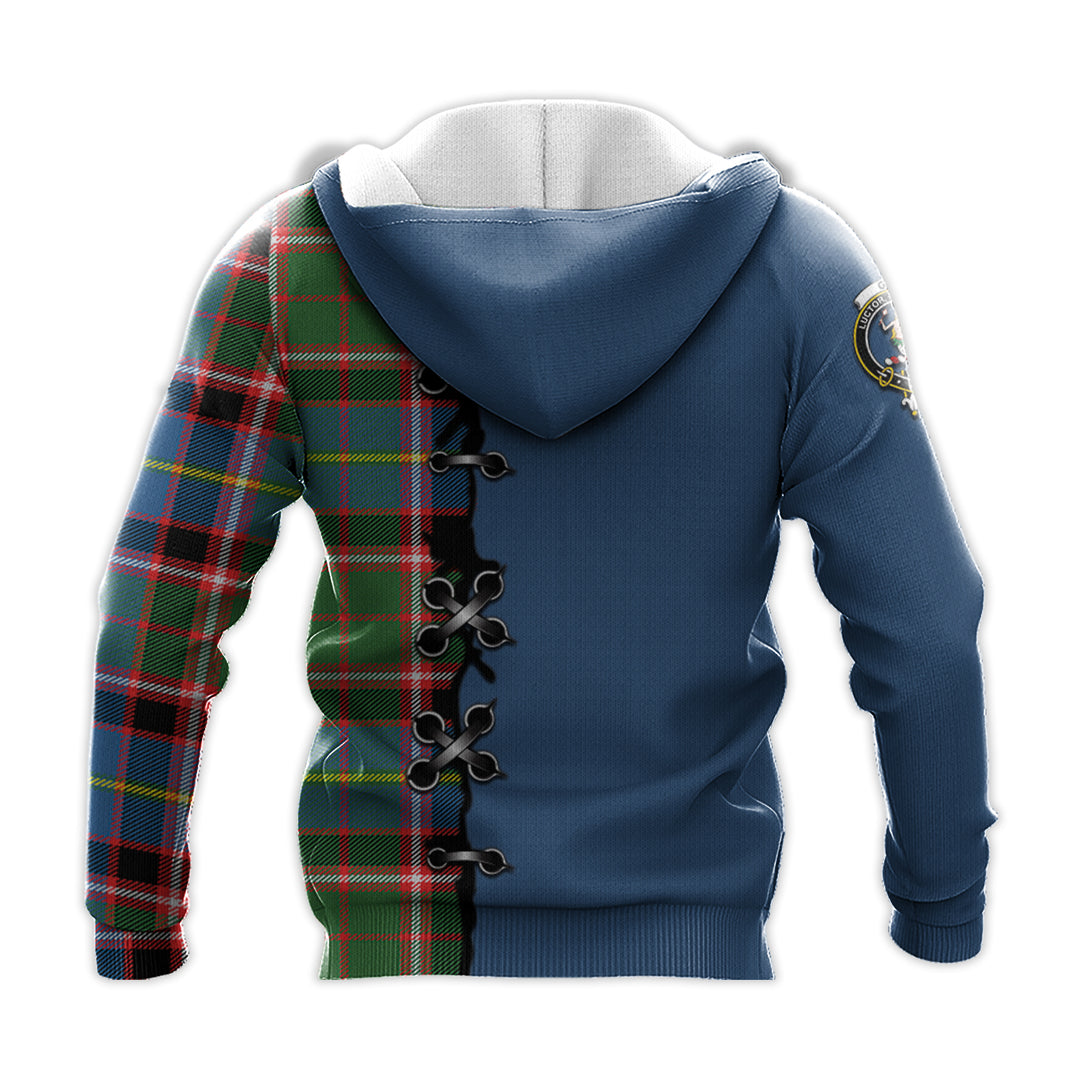 Glass Tartan Hoodie - Lion Rampant And Celtic Thistle Style