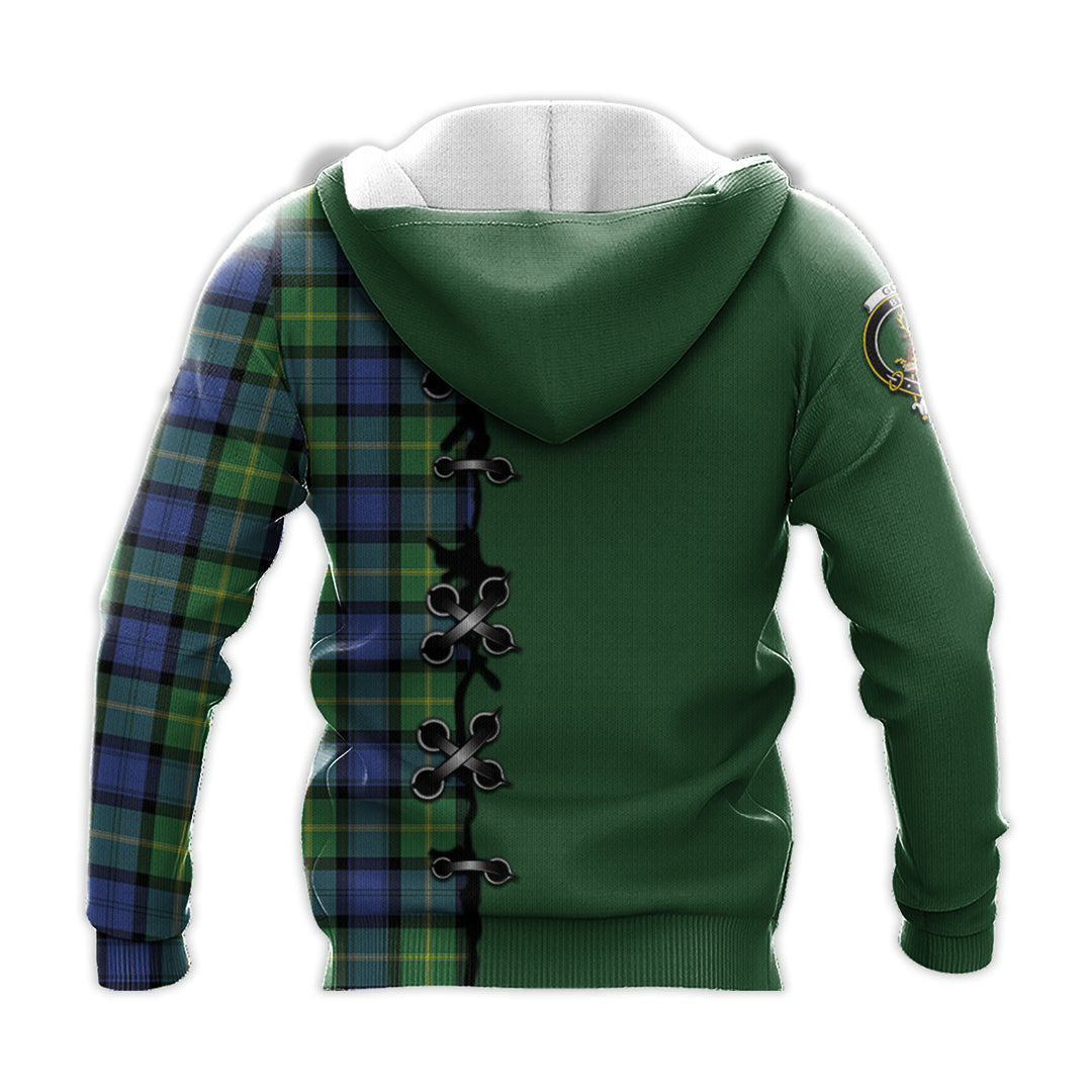 Gordon Old Ancient Tartan Hoodie - Lion Rampant And Celtic Thistle Style