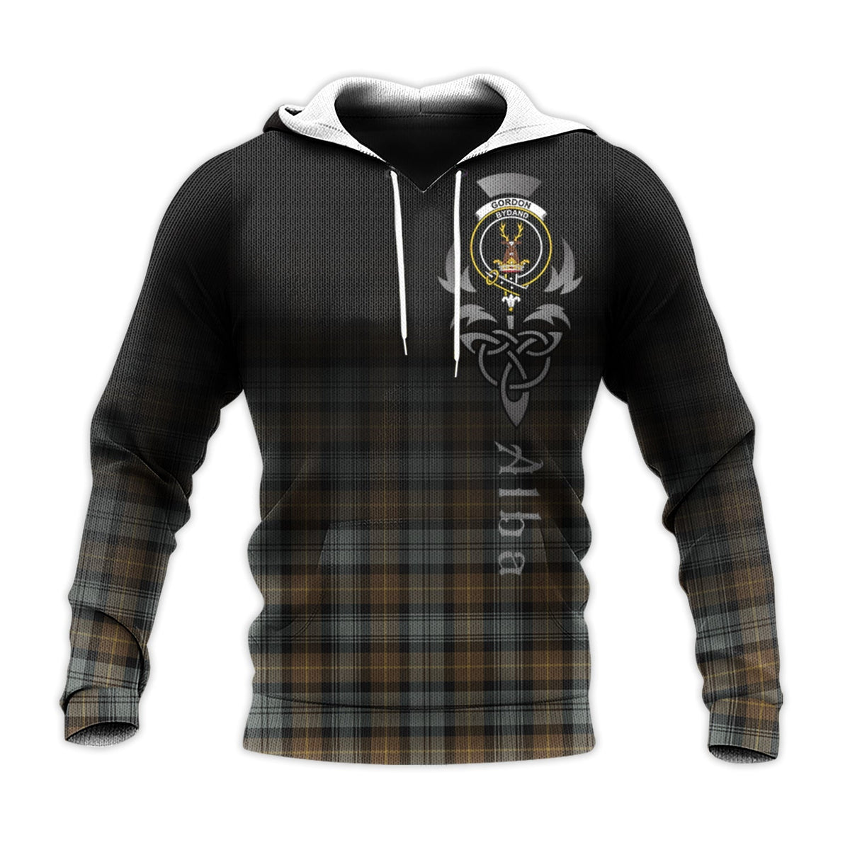 Gordon Weathered Tartan Hoodie - Alba Celtic Style