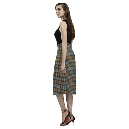 Gordon Weathered Tartan Aoede Crepe Skirt